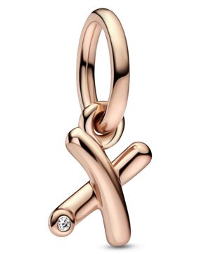 Pandora Moments Letter x Script Alphabet initial jewelry charm 782482C01