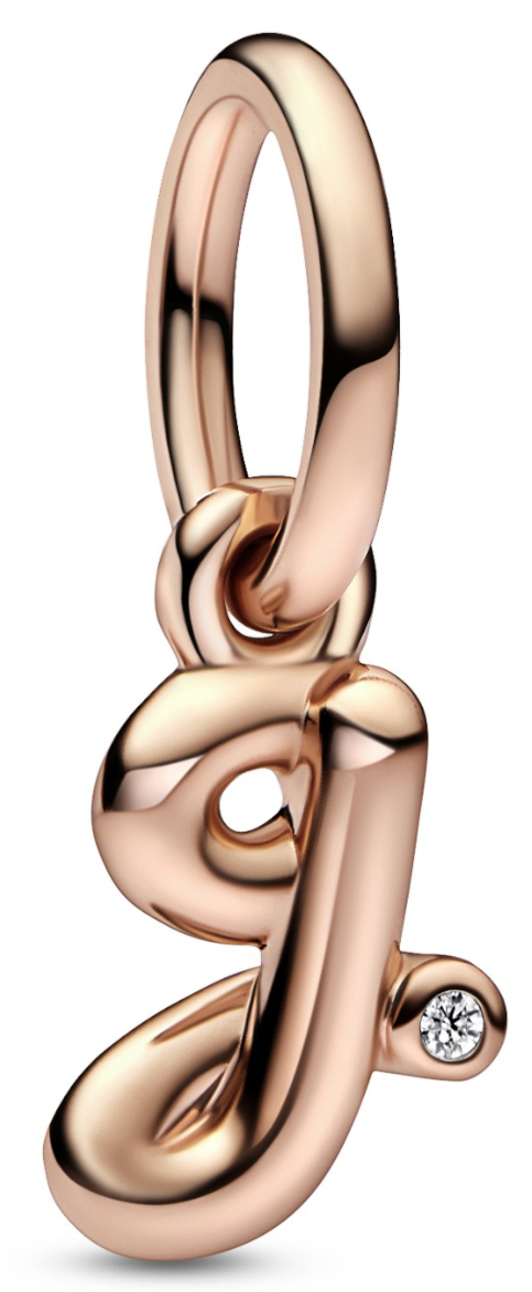 Pandora rose gold letter sale charms