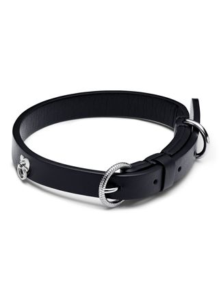 Pandora Pet Jewellery Accessory Black Leather-free Fabric Pet Collar 312262C01