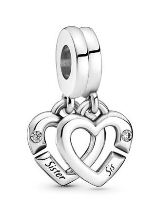 Pandora Linked Sister Hearts Split Charm 799538C01