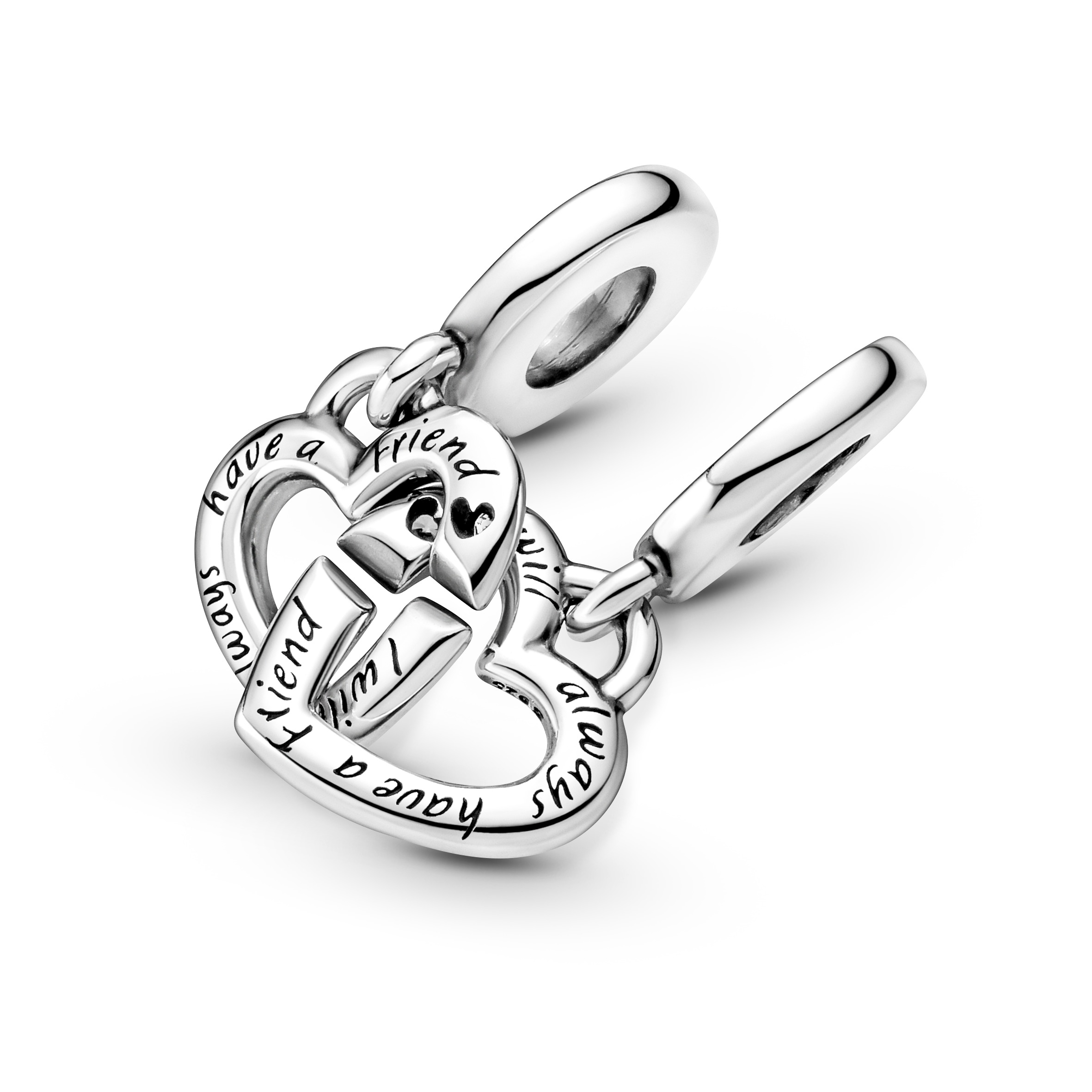 Pandora Linked Sister Hearts Split Charm 799538C01 - watchesonline.com