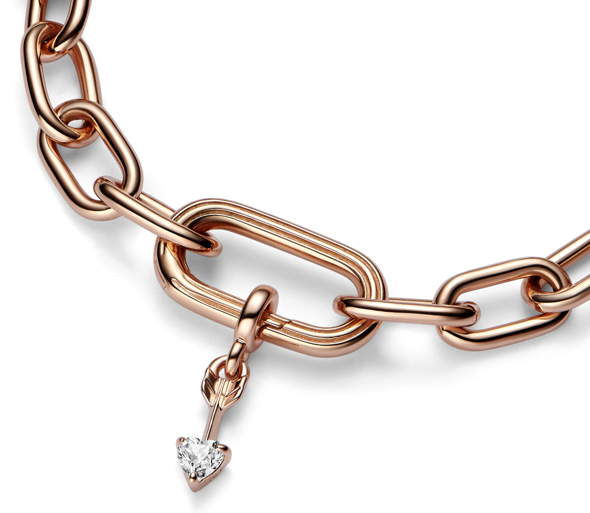 Pandora heart with arrow charm top