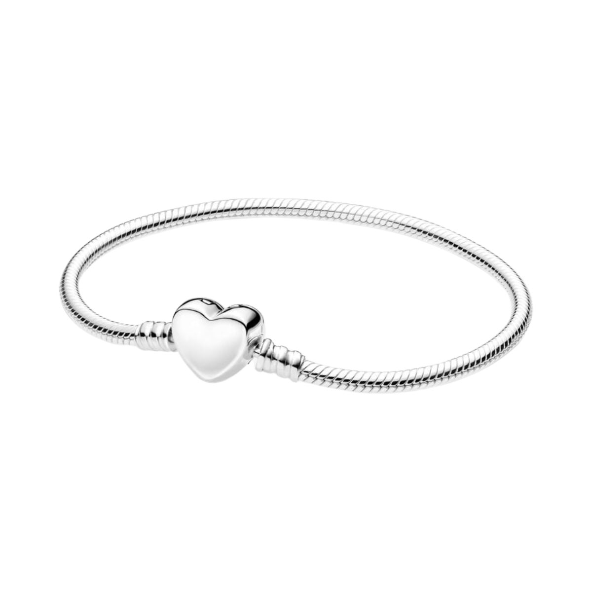 Pandora Moments engravable heart bracelet silver 599206C00