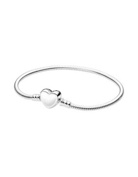Pandora Moments engravable heart bracelet silver 599206C00