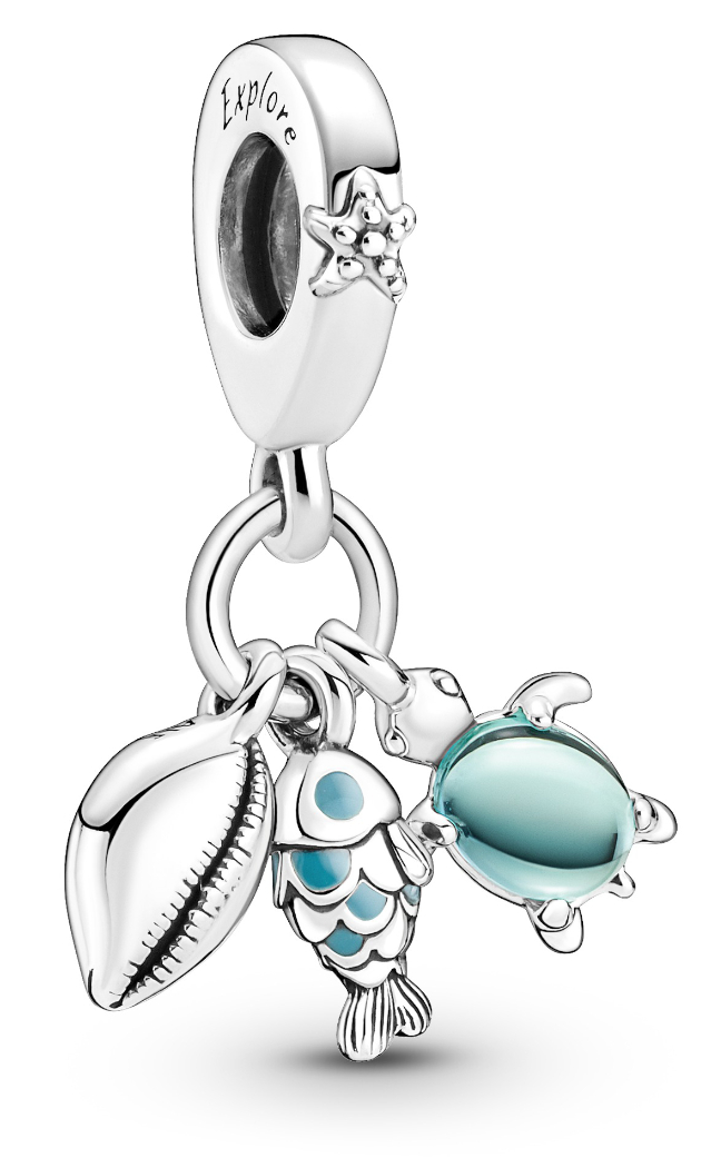 Pandora Moments Charm dangle Fish Sea Turtle Conch 791697C01 watchesonline