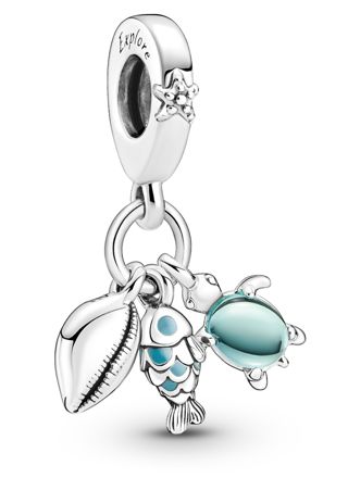 Pandora Moments Charm dangle Fish, Sea Turtle & Conch 791697C01