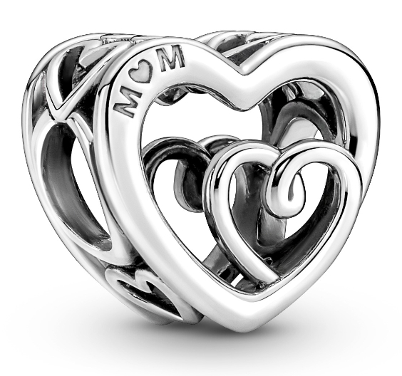 Pandora Moments Entwined Infinite Hearts Sterling silver charm 790800C00