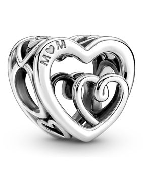 Pandora Moments Entwined Infinite Hearts Sterling silver charm 790800C00
