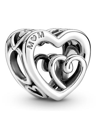 Pandora Moments Entwined Infinite Hearts Sterling silver charm 790800C00