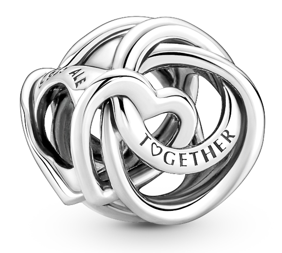 Pandora Moments Family Always Encircled Heart Sterling silver charm 791507C00 watchesonline