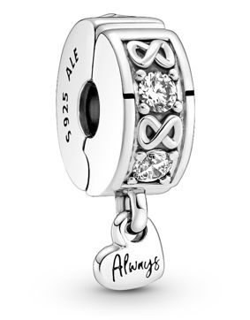 Pandora Moments Family Always Pave Sterling silver Fixed clip charm 791151C01