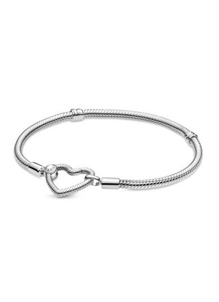 Pandora Moments Heart Closure Snake Chain Bracelet 599539C00