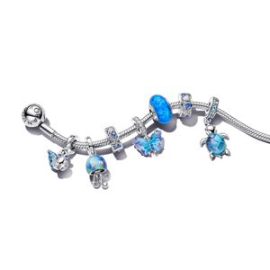 Pandora Moments Blue Murano Glass Butterfly Dangle charm 792698C01