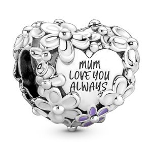 Pandora Moments Mum Daisy Heart Sterling silver charm 791155C01