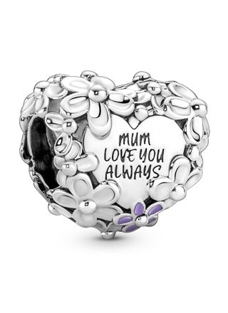 Pandora Moments Mum Daisy Heart Sterling silver charm 791155C01