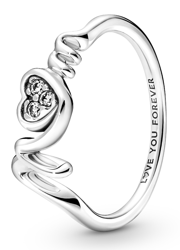 Pandora Non stackable Mom Pave Heart Sterling silver ring 191149C01 watchesonline