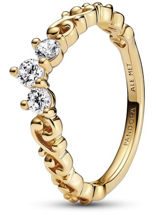 Pandora Ring Stackable Regal Swirl Tiara 14k gold-plated ring 162232C01