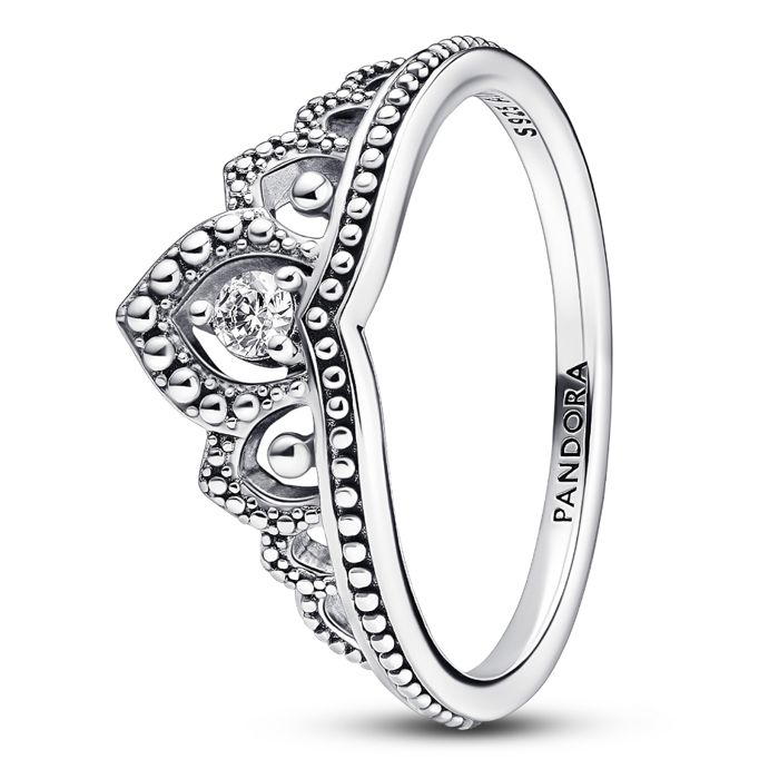 Crown Pandora Rings Silver Diamond Pandora Enchanted Crown Tiara Ring
