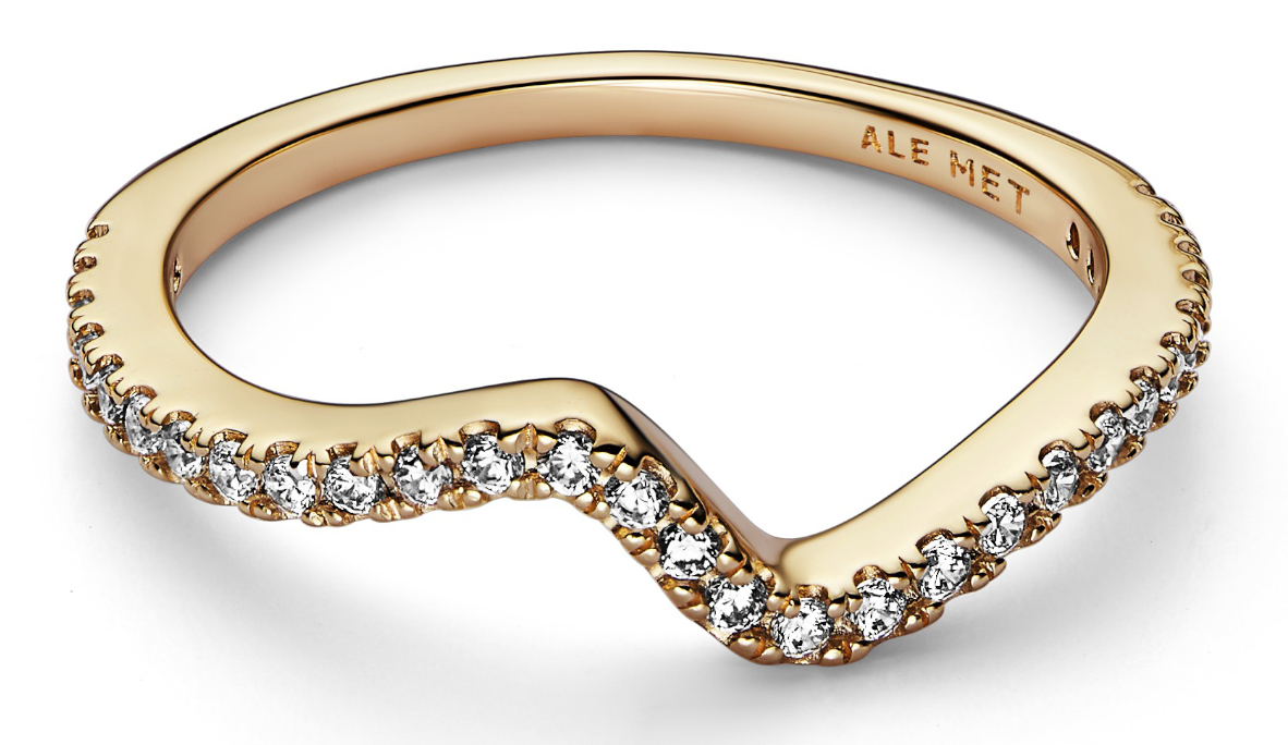 Pandora Timeless Ring Stackable Sparkling Wave ring