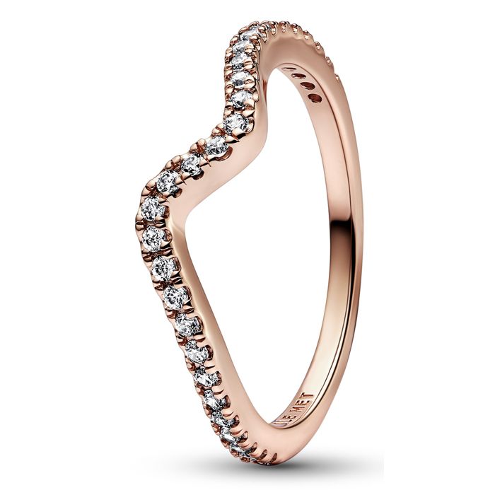 Stackable Rings Pandora Sparkle And Hearts Ring Rose Gold Pink