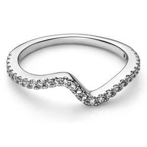 Pandora Timeless Ring Stackable Sparkling Wave Ring Sterling
