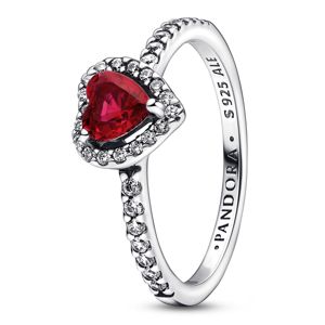 Pandora Timeless Ring Non-stackable Sparkling Red Elevated Heart