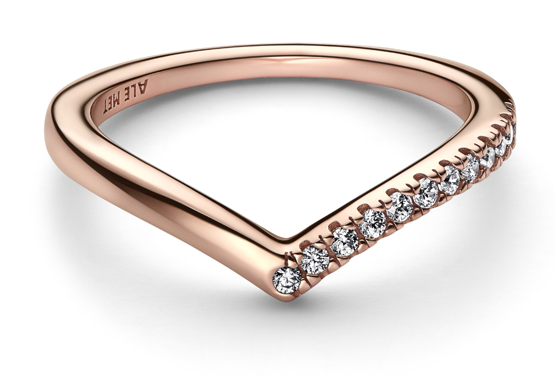 Pandora Wishbone Heart Ring Gold Wishbone Pandora Ale Met Ring