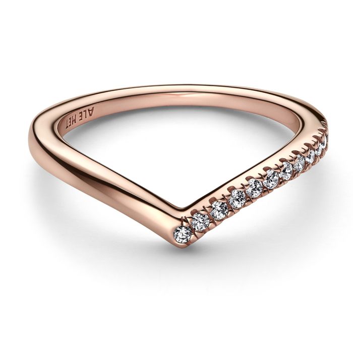 Pandora Wishbone Heart Ring Gold Wishbone Pandora Ale Met Ring