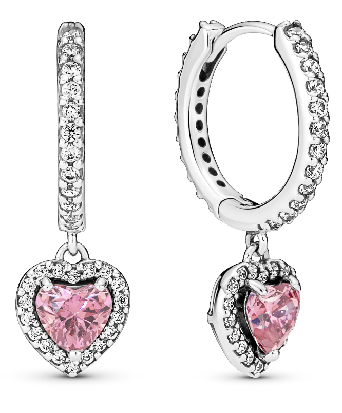 Pandora Timeless Sparkling Halo heart earrings 291445C01