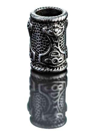 Northern Viking Jewelry Thor's Hammer beard ring NVJHE011 5mm