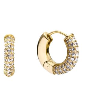 Mockberg Pavé everyday medium gold-plated hoops MB0192