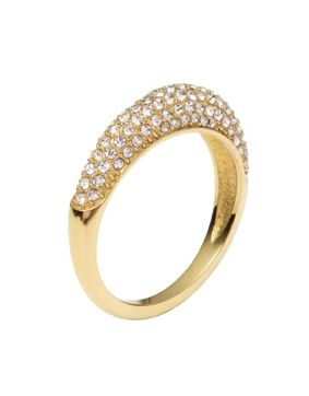 Mockberg Pavé precious gold-plated ring MB0203