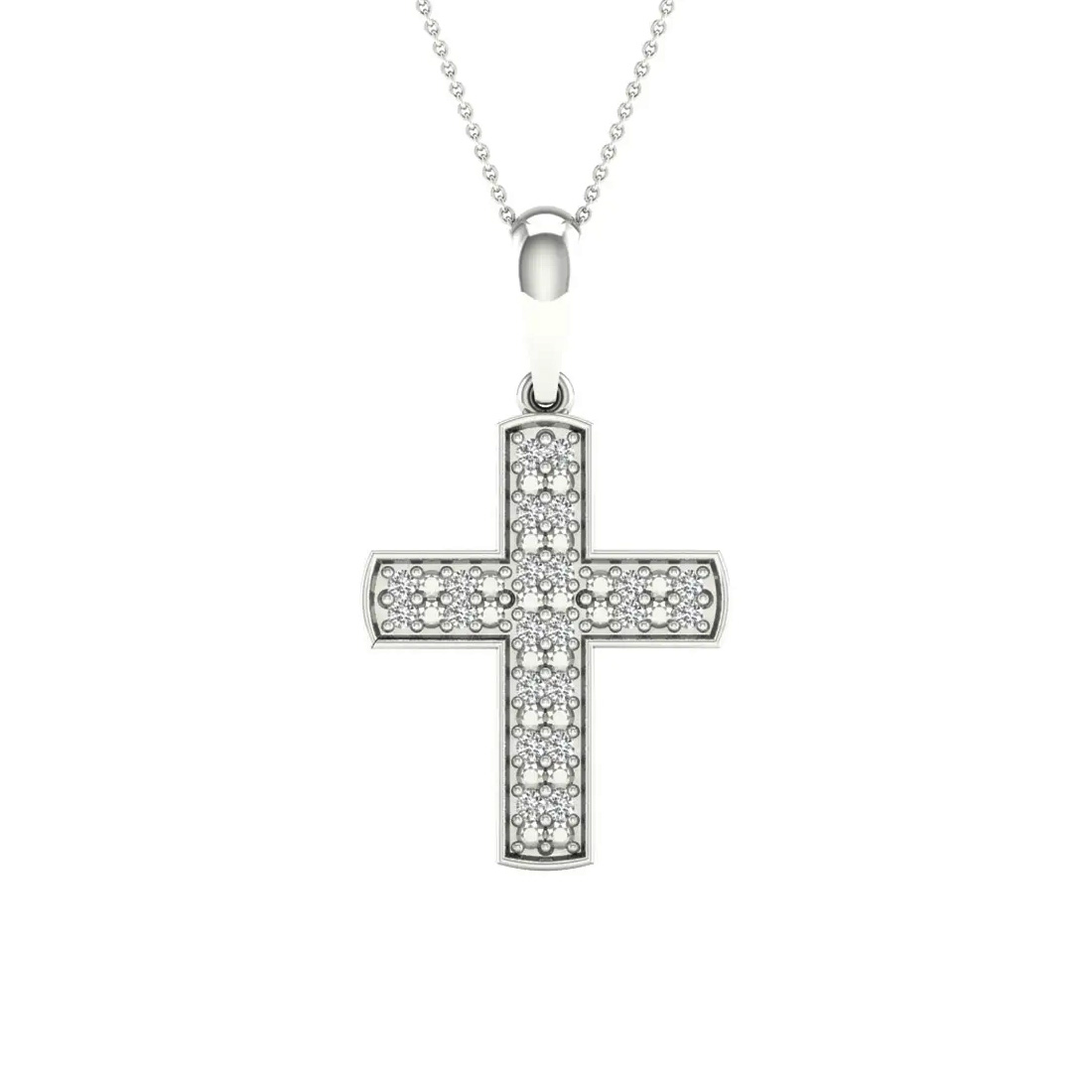 Lykken Elegance diamond cross white gold 0,066 ct