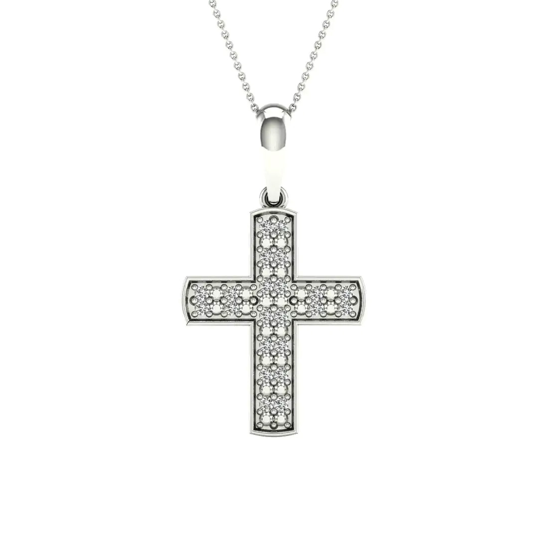 Lykken Elegance diamond cross white gold 0,066 ct