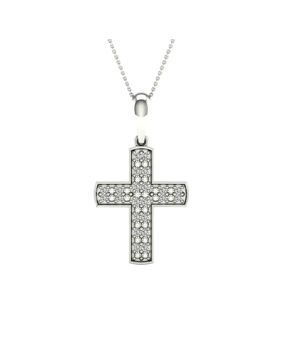 Lykken Elegance diamond cross white gold 0,066 ct