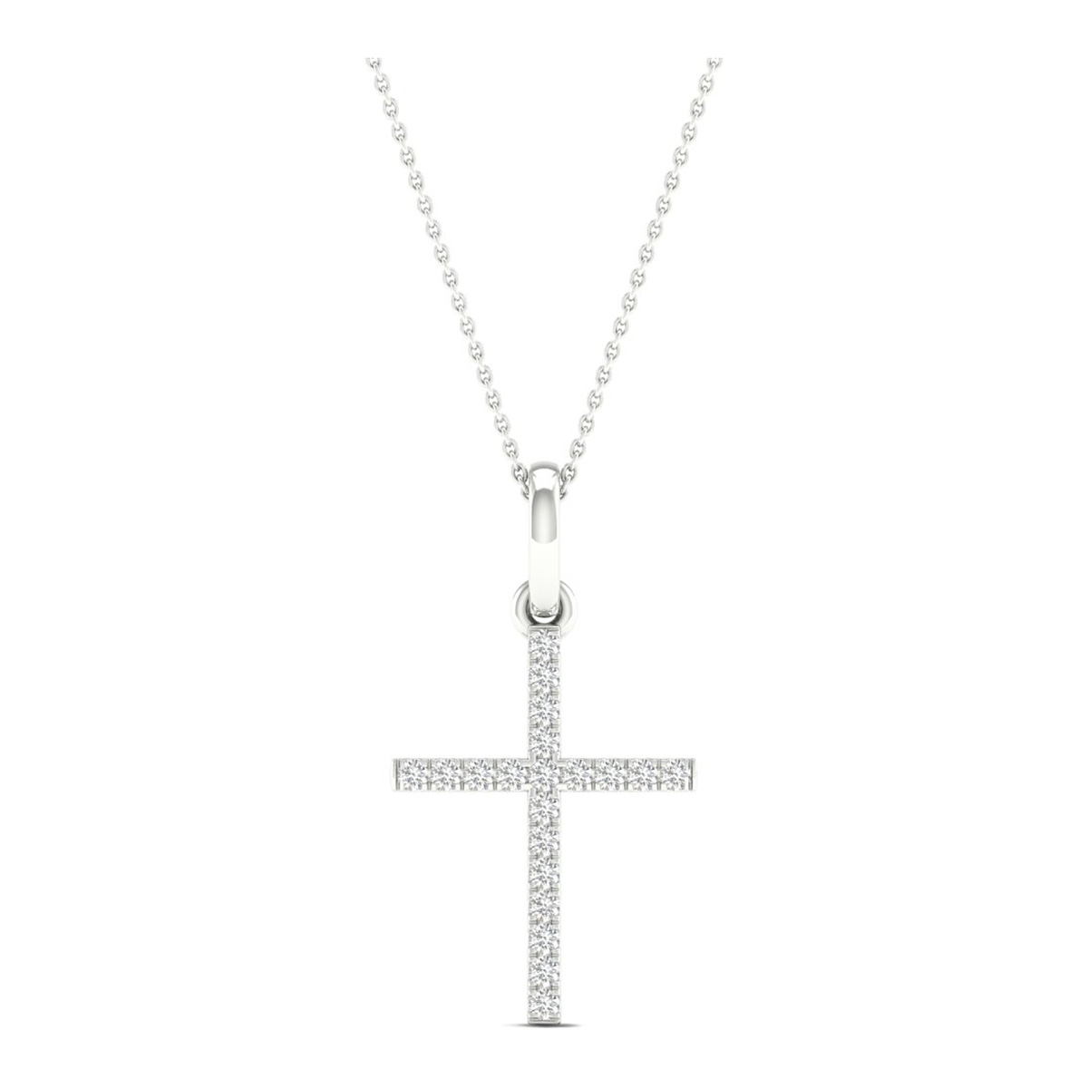 Lykken Elegance diamond cross white gold 0,1 ct