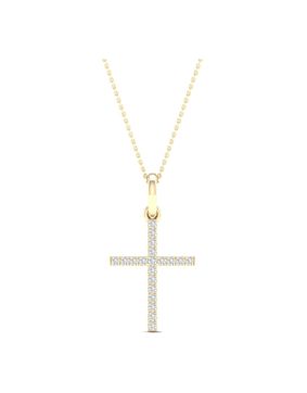 Lykken Elegance diamond cross gold 0,1 ct