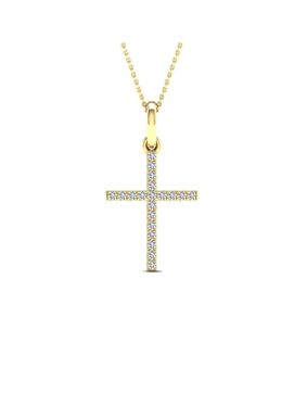 Lykken Elegance diamond cross gold 0,1 ct