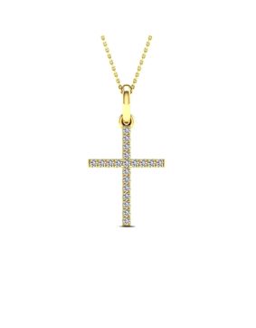 Lykken Elegance diamond cross gold 0,1 ct