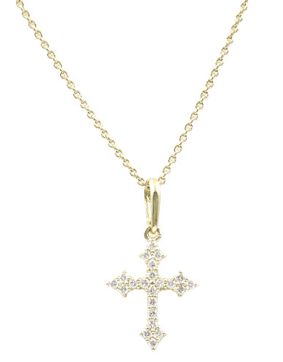 Lykken Elegance diamond cross white gold 0,11 ct