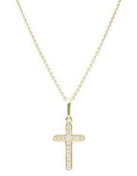 Lykken Elegance diamond cross gold 0,068 ct