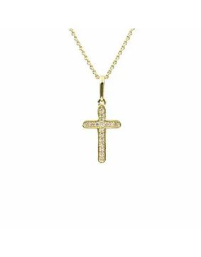Lykken Elegance diamond cross gold 0,068 ct