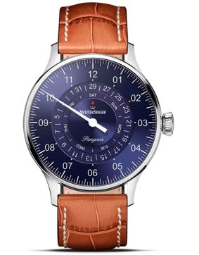 Meistersinger Pangaea Day Date Sunburst Blue PDD908