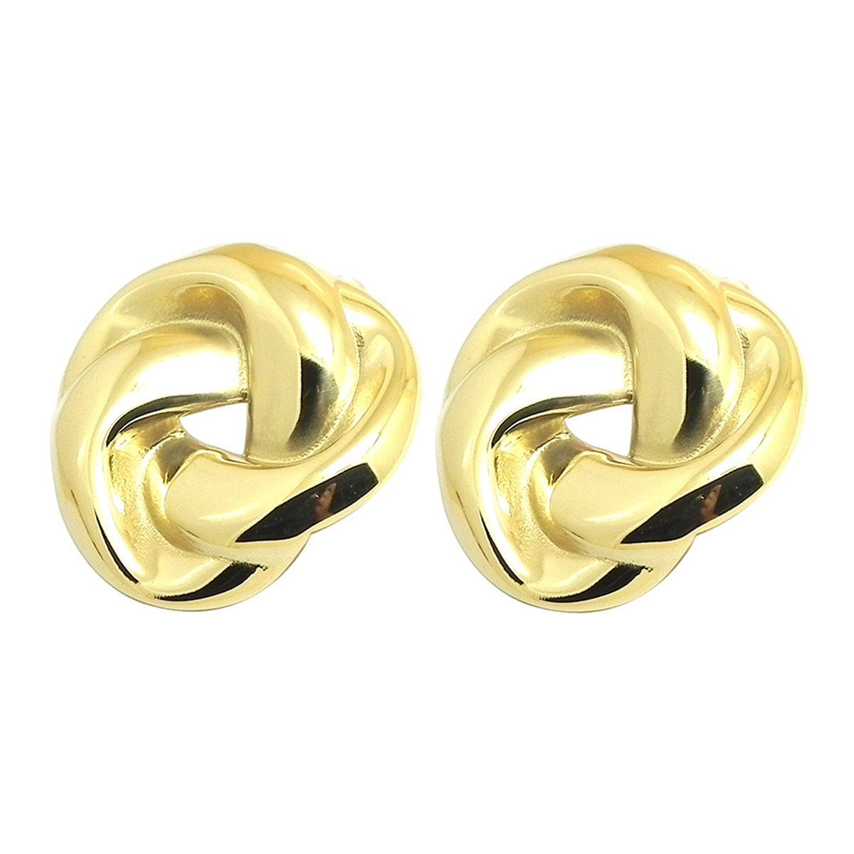 Lykken Trend gold-plated knot earrings stainless steel 24 mm
