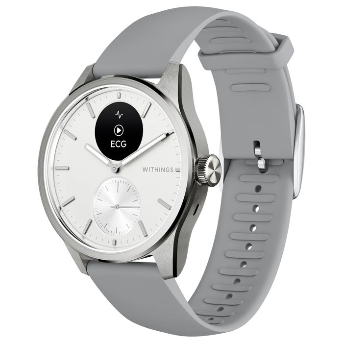 Hybrid Smartwatch Scanwatch Price Withings Scanwatch 42mm Pearl White