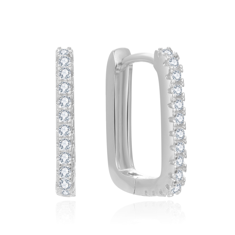 Lykka Casuals oblong oval journey silverhoops