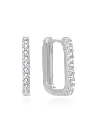 Lykka Casuals oblong oval journey silverhoops