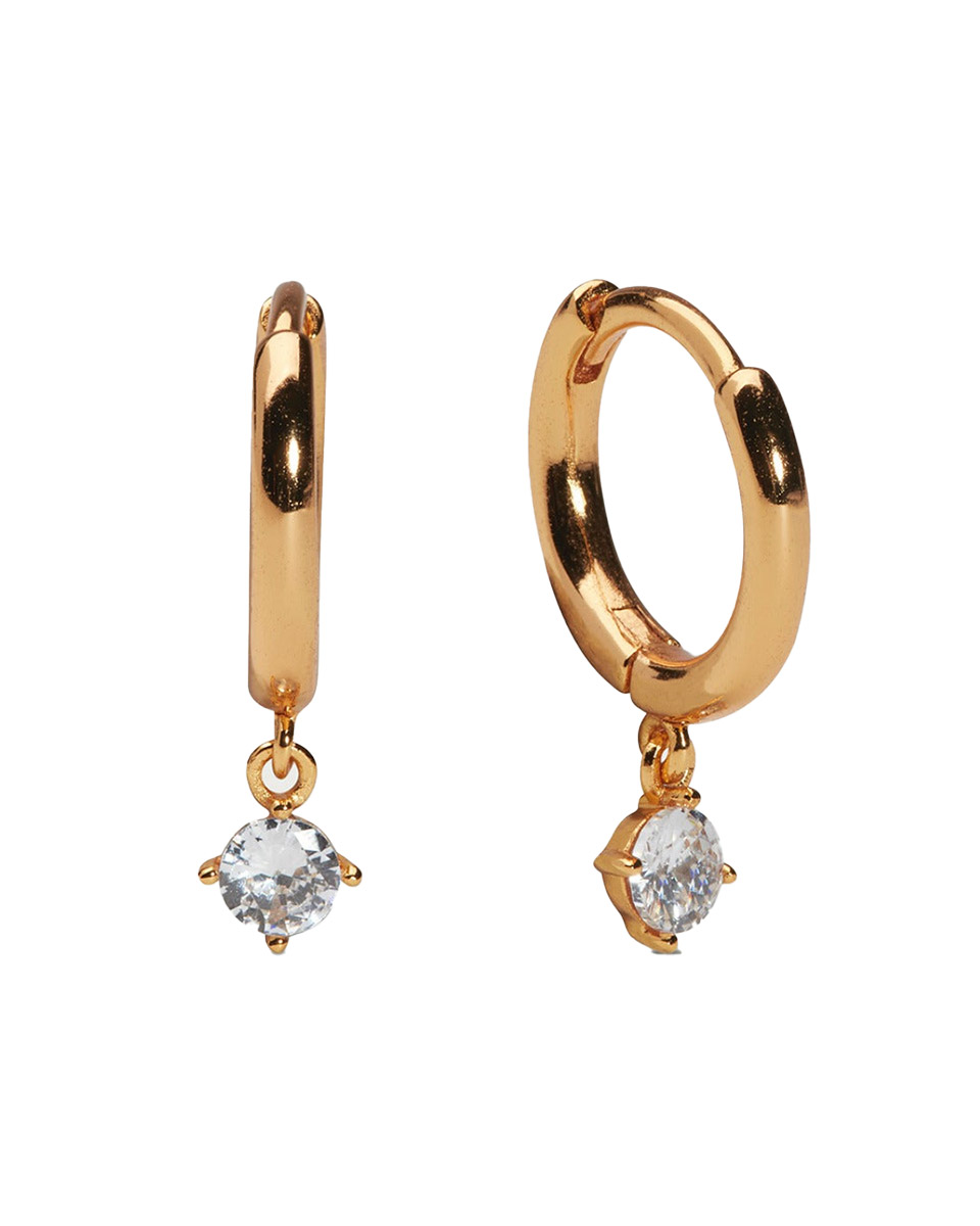 Sparv Petite Sparkling hoops gold-plated earrings 1580101