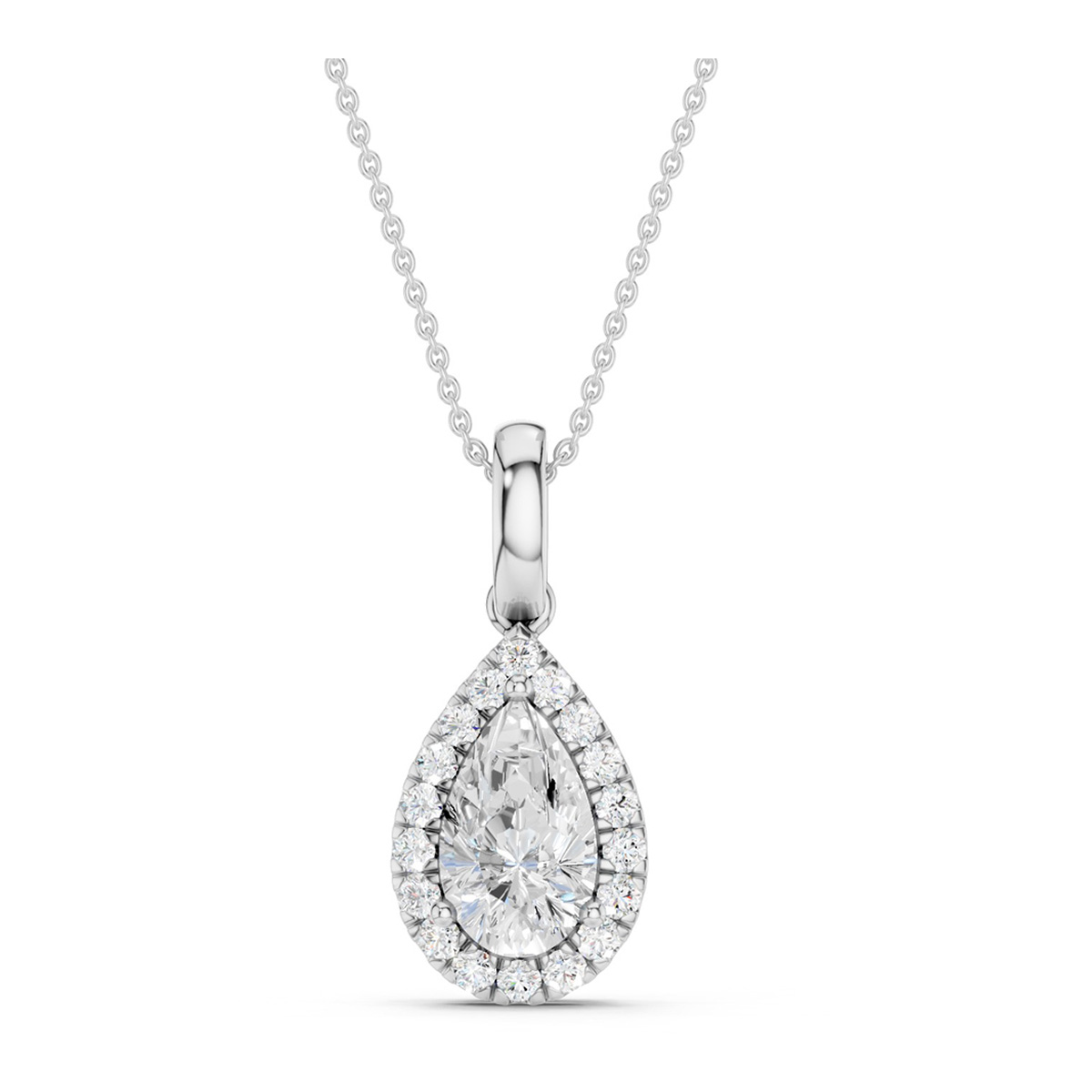 Midem Amsterdam diamond pendant 0.75ct white gold