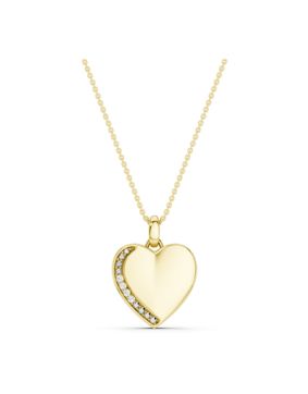 Lykken Elegance heart diamond pendant gold 0,012 ct